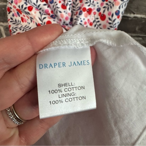 Draper James Maddie Babydoll Dress in Berry Print white red floral mini - Picture 10 of 14